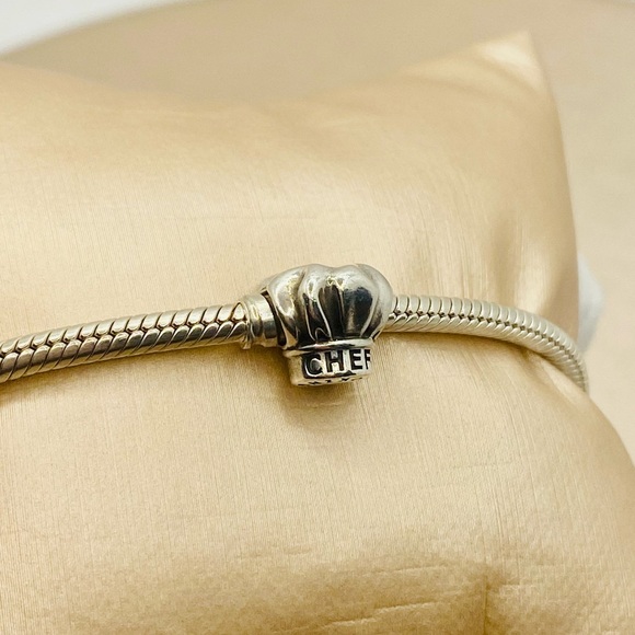 EUC Pandora 791500 Sterling Silver I Love Cooking Chef Hat Food Charm - Picture 6 of 14